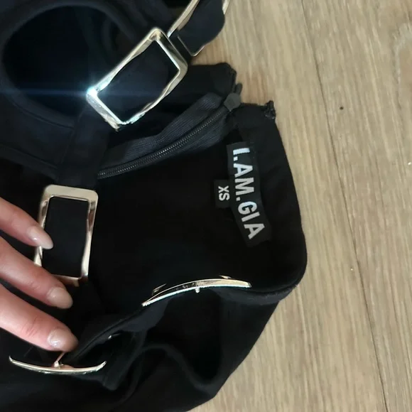 I.AM.GIA Black Pants Silver Detail - Picture 4 of 5